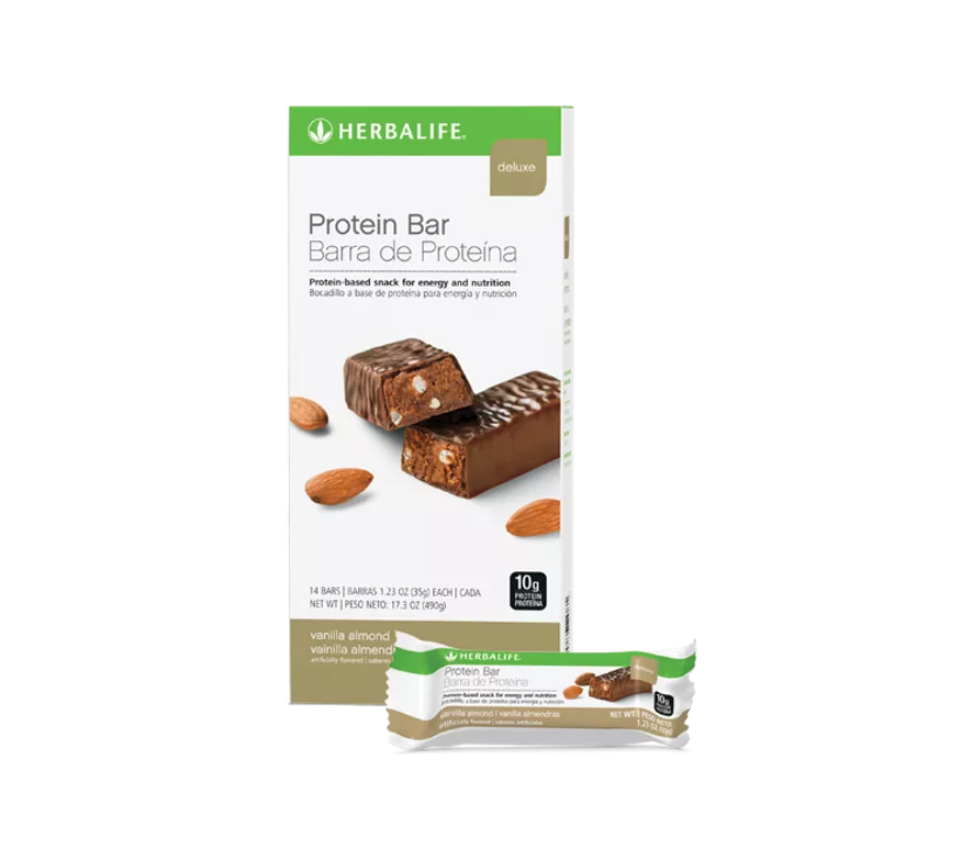 Herbalife Protein Bar Deluxe Vanilla Almond 14 Bars per Box