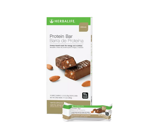 Herbalife Protein Bar Deluxe Vanilla Almond 14 Bars per Box