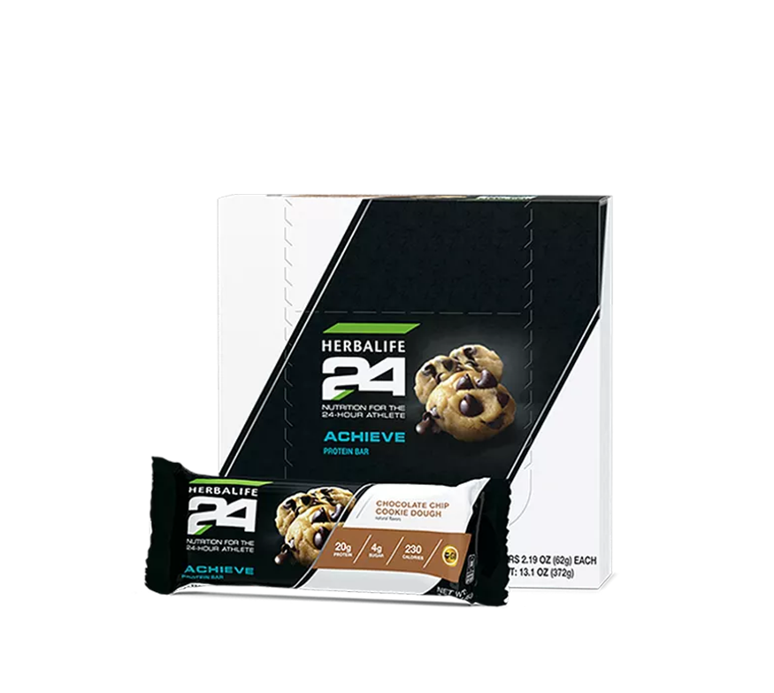 Herbalife24 Achieve Protein Bar: Chocolate Chip Cookie Dough 6 bars per box